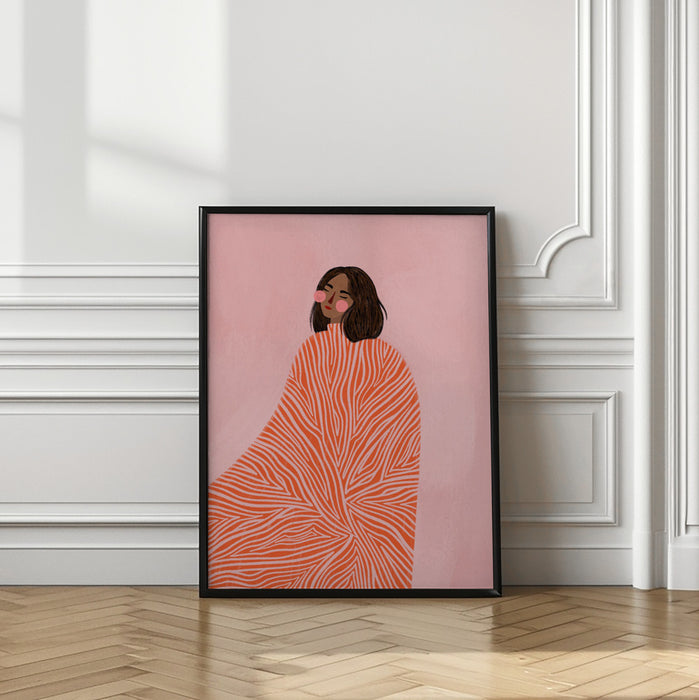 The Woman With the Swirls Framed Art Wall Decor