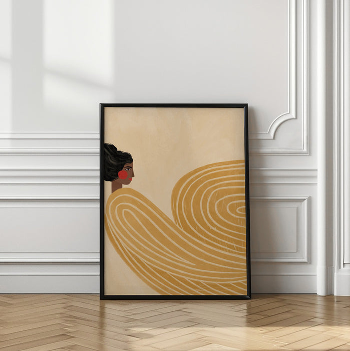 The Woman With the Yellow Stripes Framed Art Wall Decor