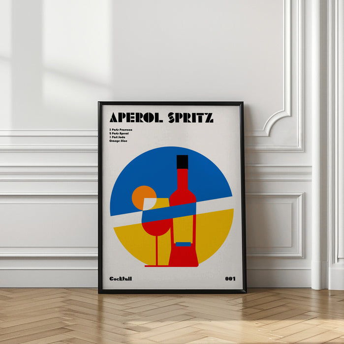 Aperol Spritz Cocktail Bauhaus Art Print Framed Art Modern Wall Decor