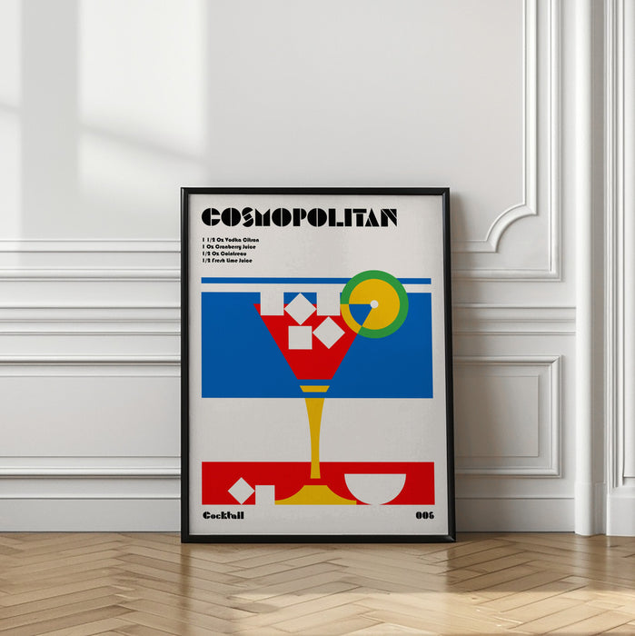 Cosmopolitan Bauhaus Cocktail Framed Art Modern Wall Decor