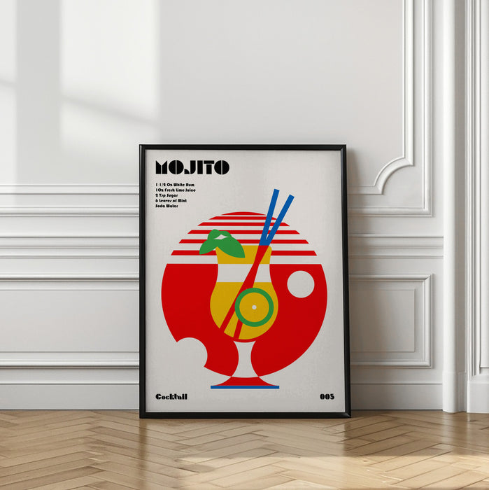 Mojito Bauhaus Cocktail Framed Art Wall Decor