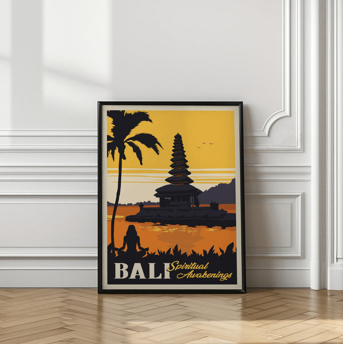 Bali Travel Print Framed Art Modern Wall Decor