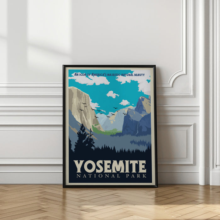 Yosemite National Park Travel Print Framed Art Modern Wall Decor