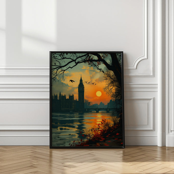 View from the Thames Framed Art Modern Wall Decor