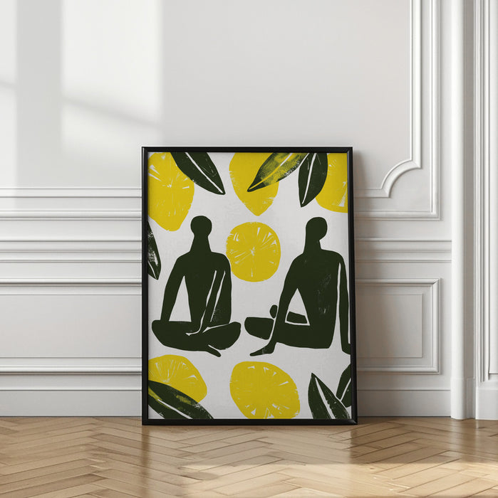 Lemon Day Framed Art Modern Wall Decor