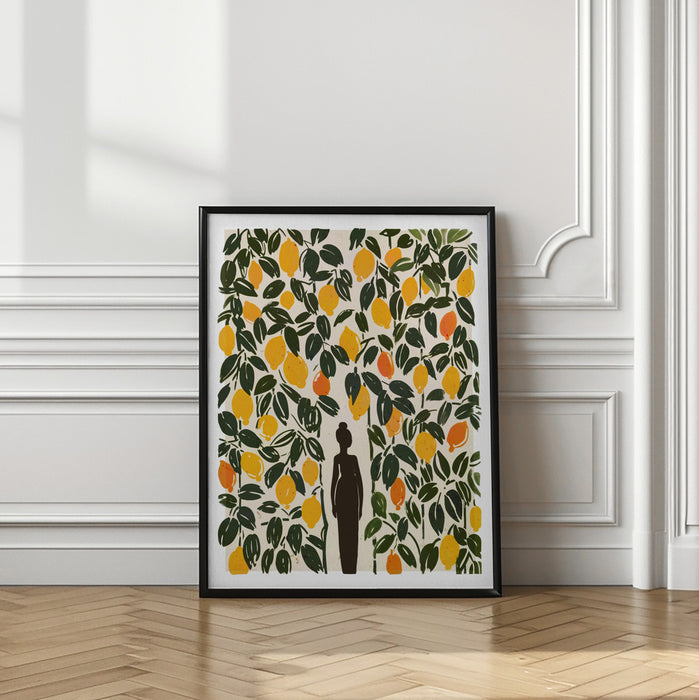 In The Lemon Garden Framed Art Modern Wall Decor