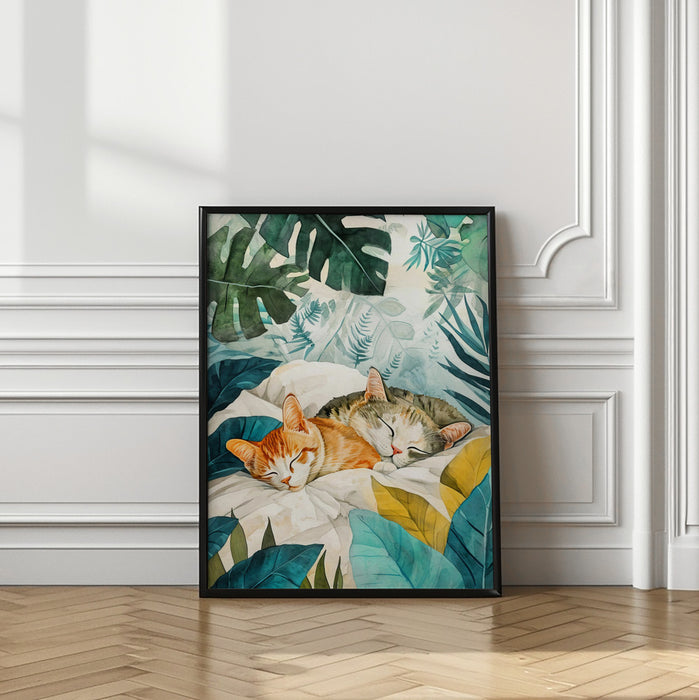 Cat&#039;s life 14 Framed Art Modern Wall Decor