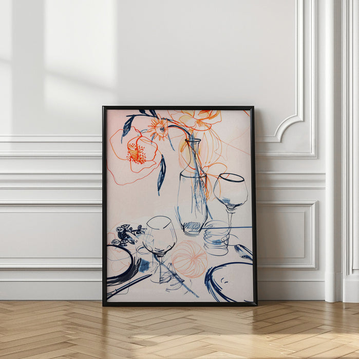 Table still life no 1 Framed Art Modern Wall Decor