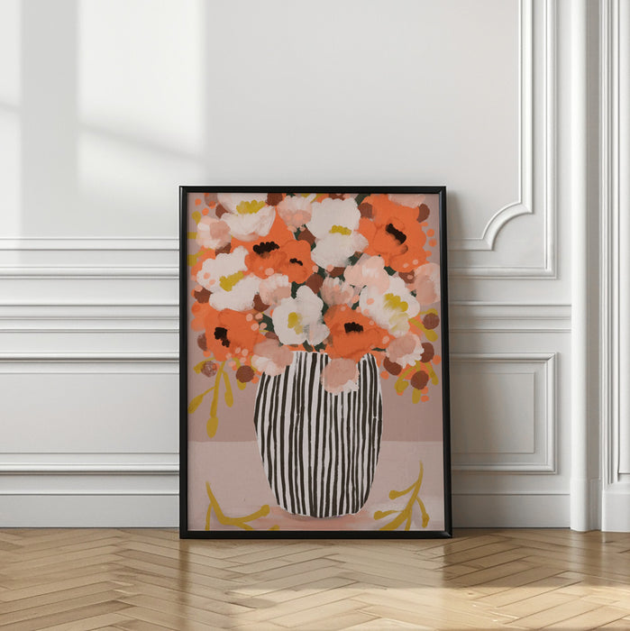 Pastel flower impression no 10 Framed Art Modern Wall Decor