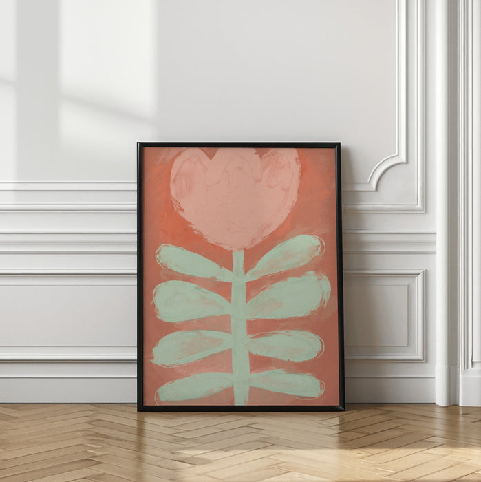 Pastel Flower Framed Art Modern Wall Decor