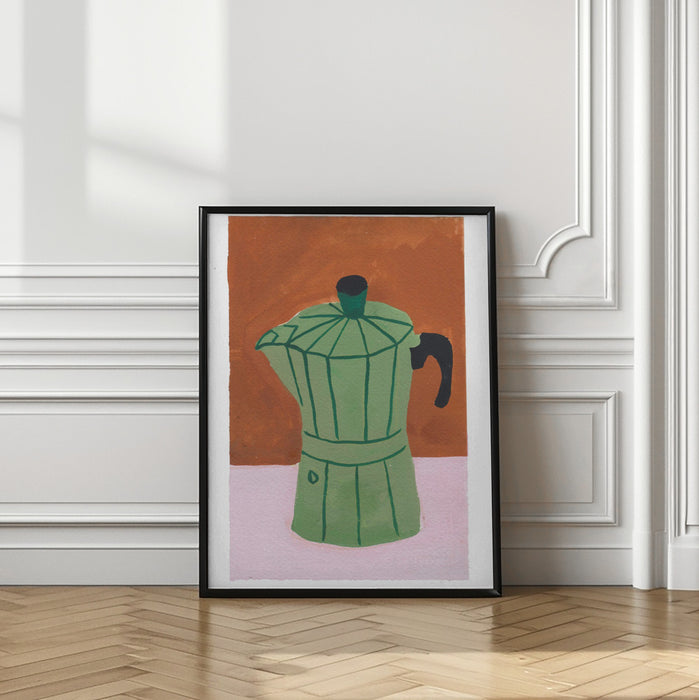 The Coffee Pot Framed Art Modern Wall Decor