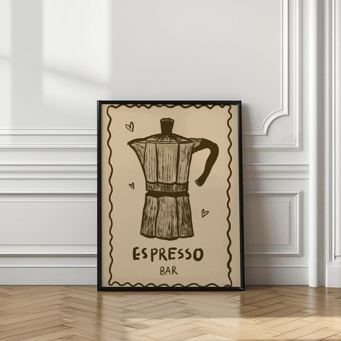 Espresso Framed Art Modern Wall Decor