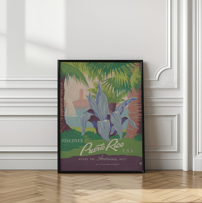 Puerto Rico Framed Art Modern Wall Decor