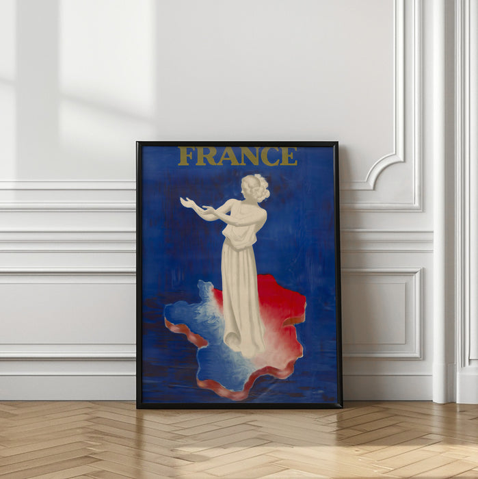 France Framed Art Modern Wall Decor