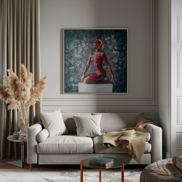 Of Flesh and Bones Square Canvas Art