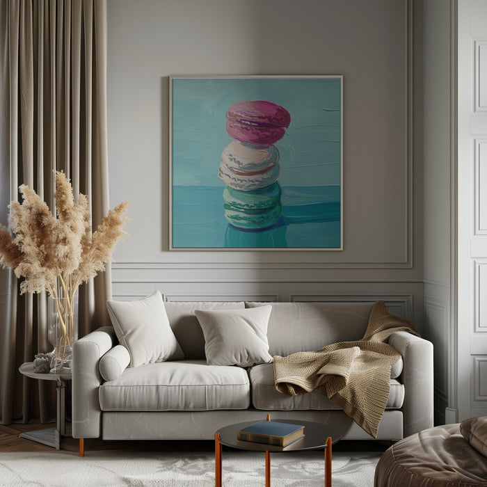 Macarons Square Canvas Art Print