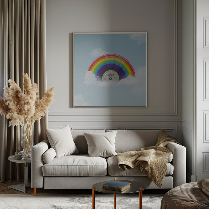 Over the Rainbow Square Canvas Art Print