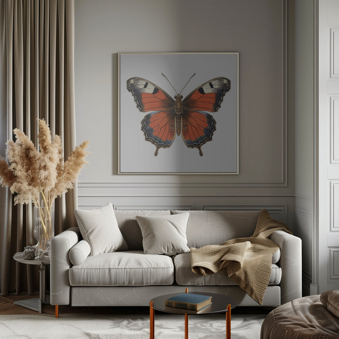 Butterfly 49 Square Canvas Art Print