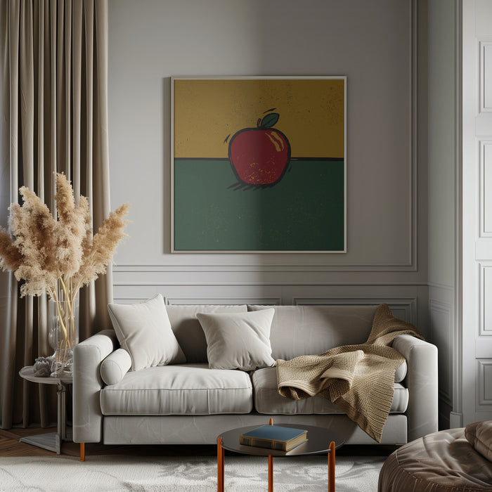 Apple Square Canvas Art Print