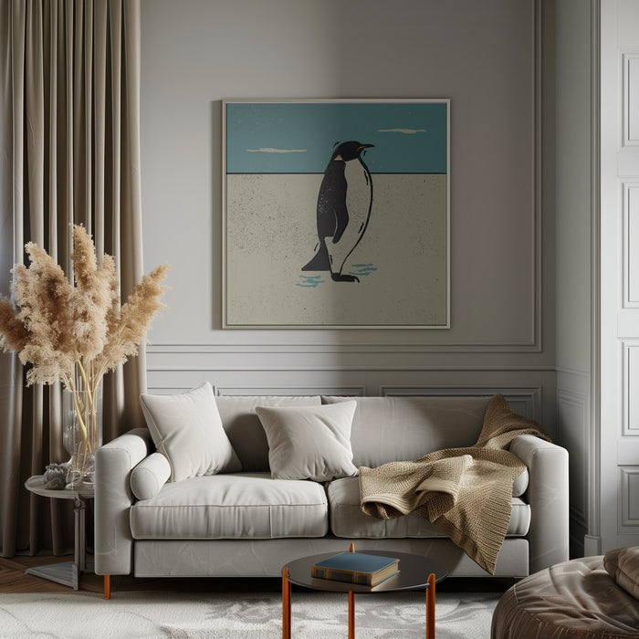 Penguin Square Canvas Art Print