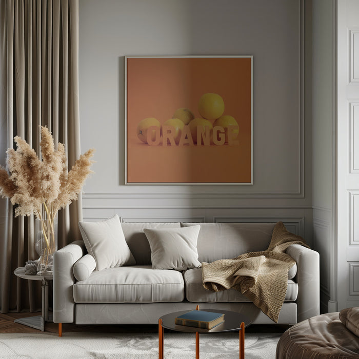 Orange.1 Square Canvas Art Print