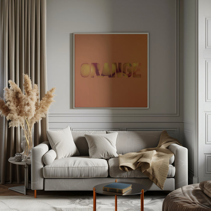 Orange Square Canvas Art Print