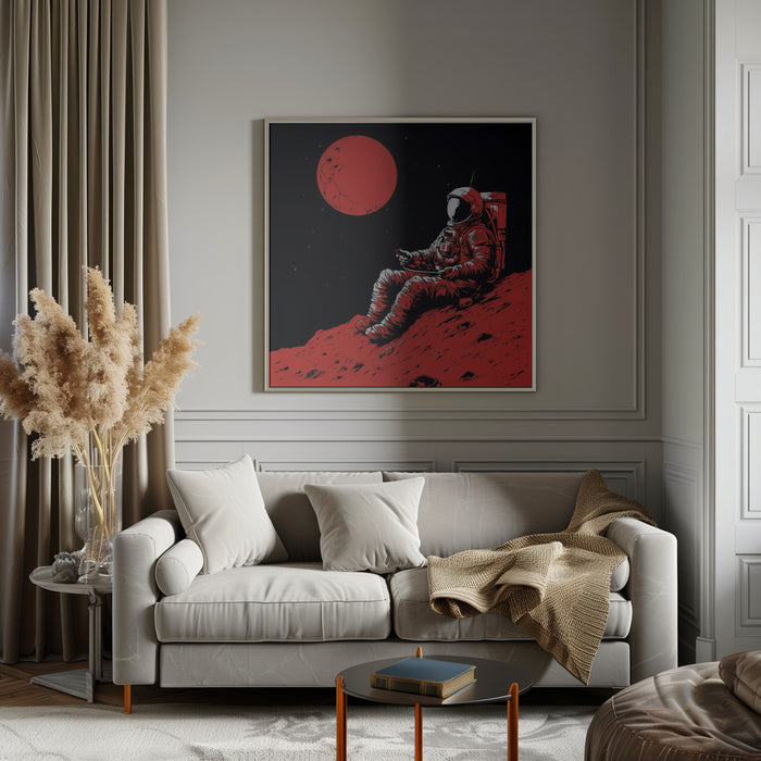 Moon 2 Square Canvas Art Print