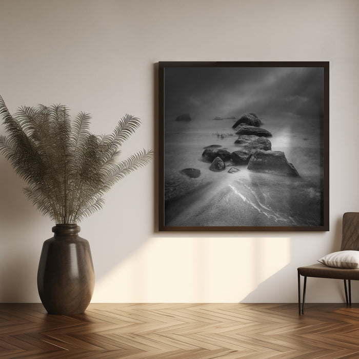 Mysterious stones ... Square Canvas Art Print