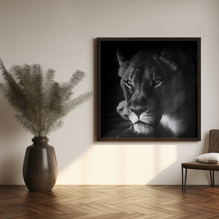 The Look Square Canvas Art Print