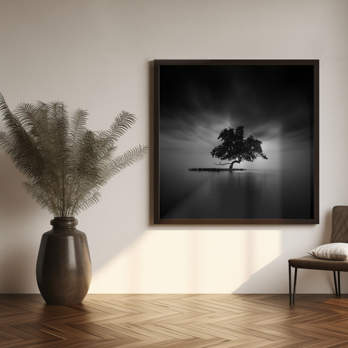 Back Light Square Canvas Art Print