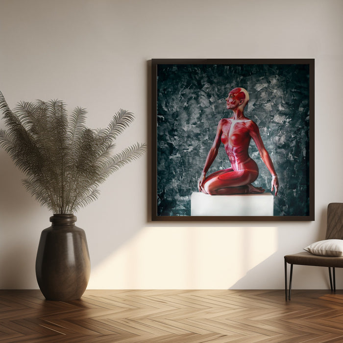 Of Flesh and Bones Square Canvas Art