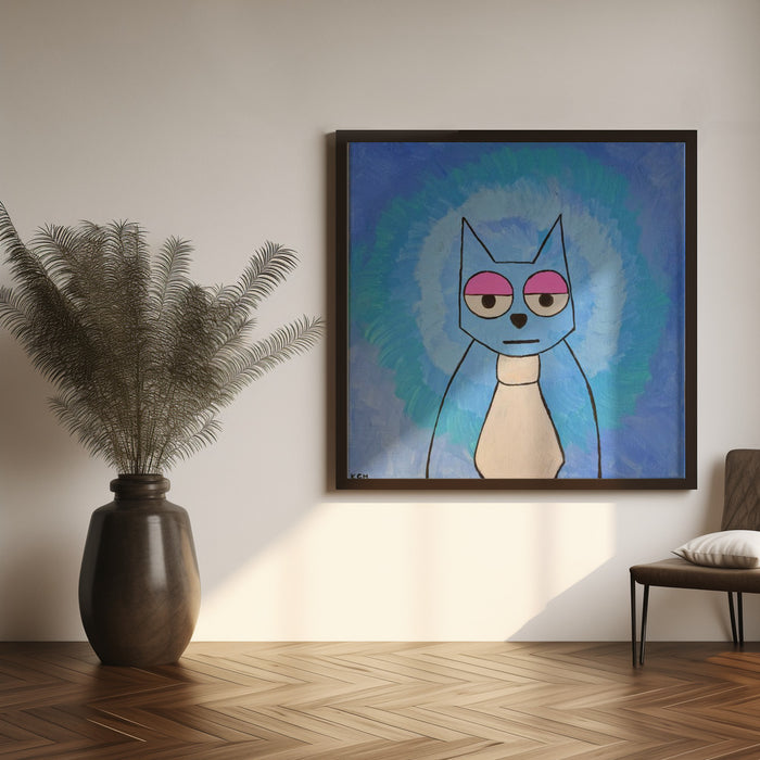 Cat Square Canvas Art