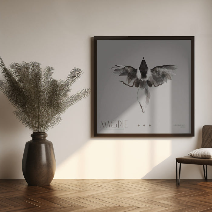 Magpie II Square Canvas Art Print