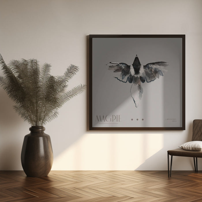 Magpie Square Canvas Art