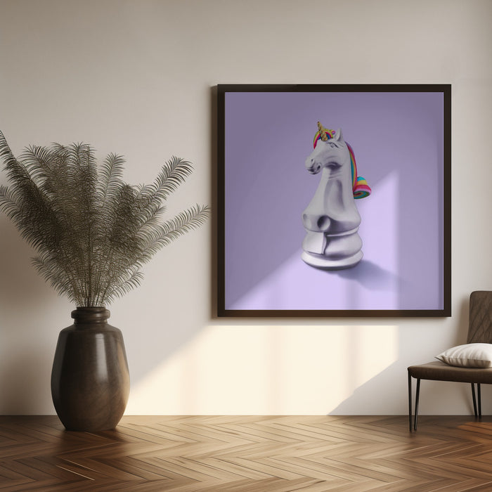 Fantasy Chess Square Canvas Art Print