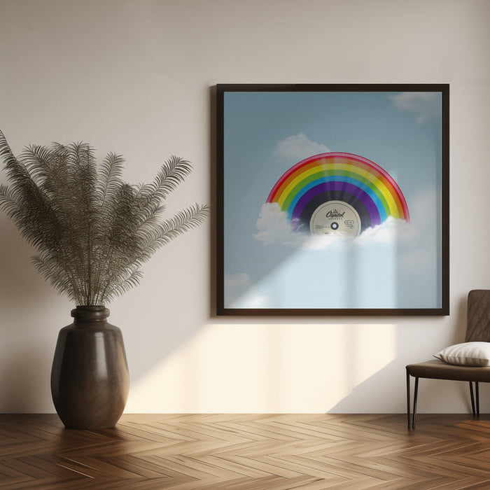 Over the Rainbow Square Canvas Art Print