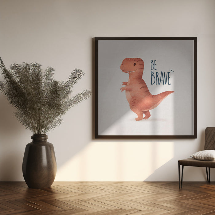 Dino Trex Square Canvas Art Print