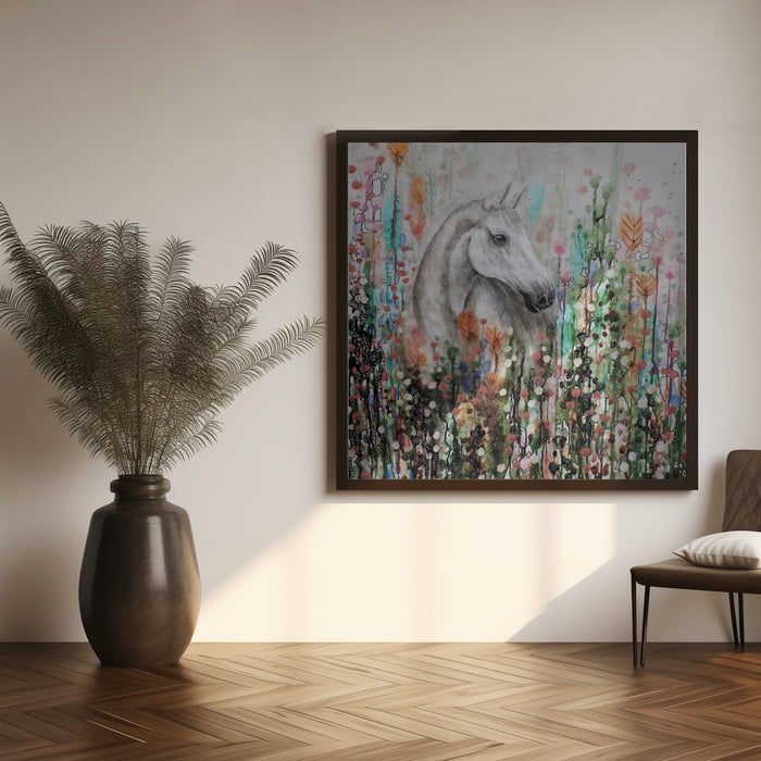 Ame Sauvage Square Canvas Art Print