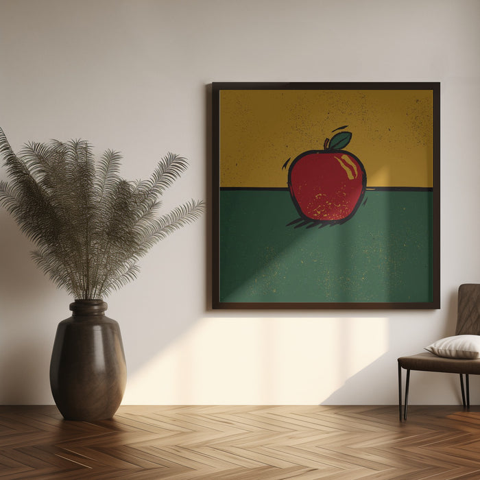 Apple Square Canvas Art Print