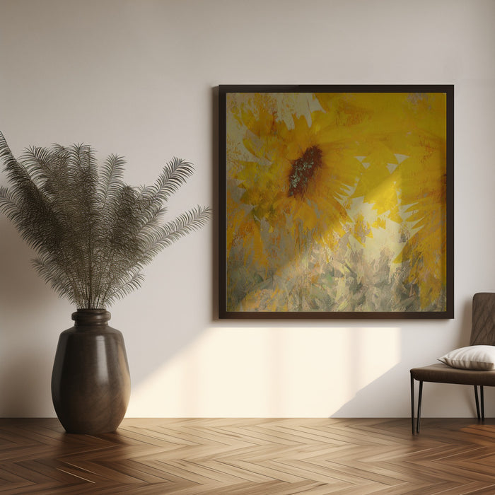 Sunflower Square Canvas Art Print