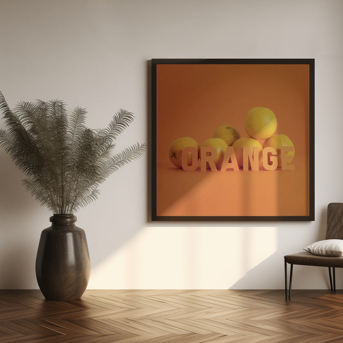 Orange.1 Square Canvas Art Print