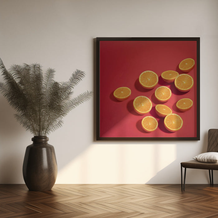 Naranjas Square Canvas Art Print