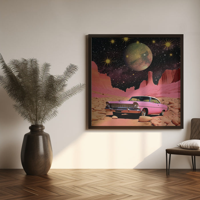 SpaceRide 3.0 Square Canvas Art Print