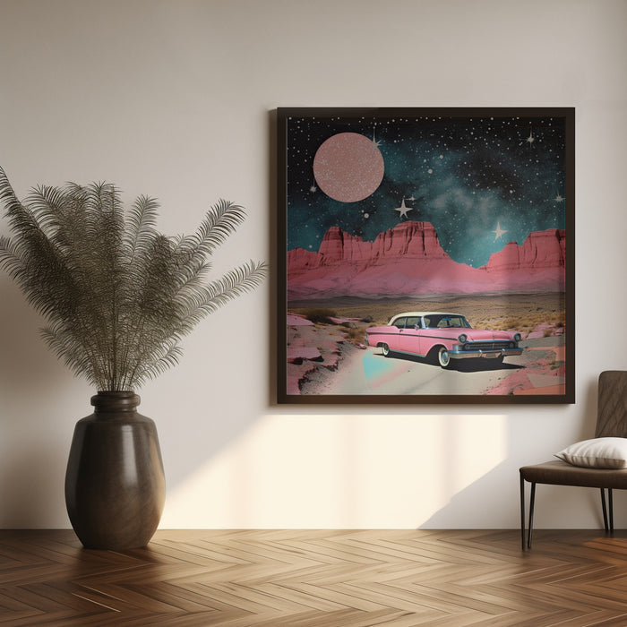 SpaceRide 4.0 Square Canvas Art Print