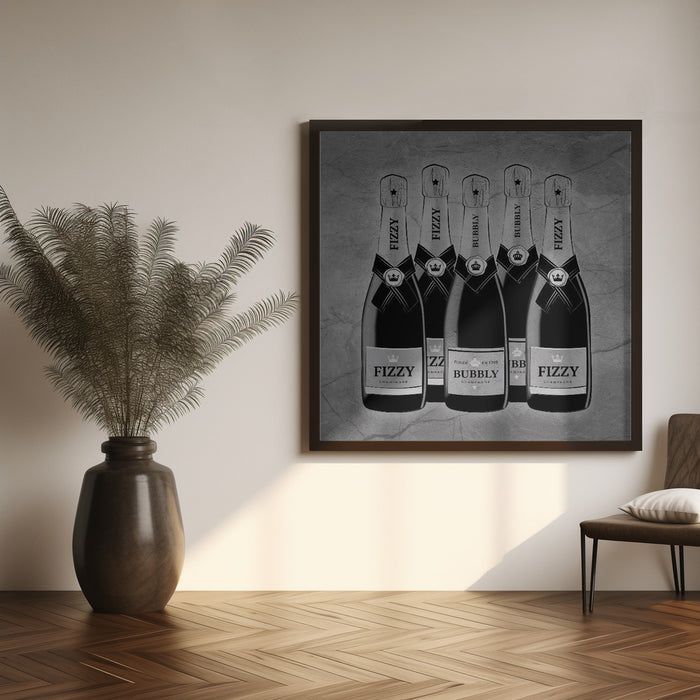 Champagne Square Canvas Art Print