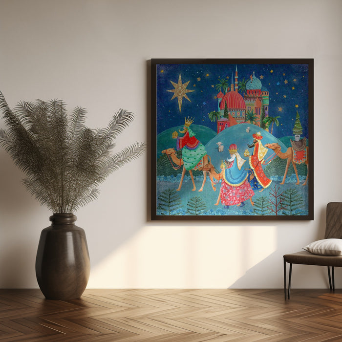 Three Wise Men Square Canvas Art Print