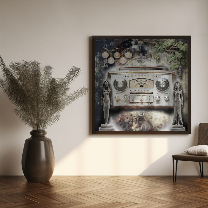 Radio 3 Square Canvas Art Print