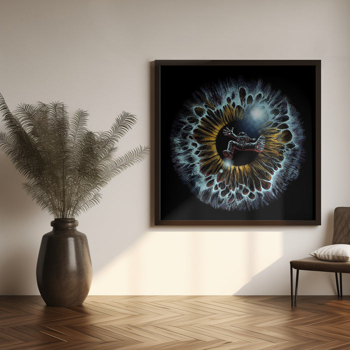 Lost In Your Eye Cosmic Square Canvas Art Print