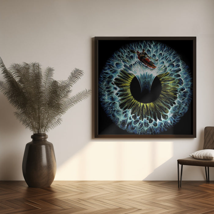 Lost In Your Eye Aquatic Square Canvas Art Print