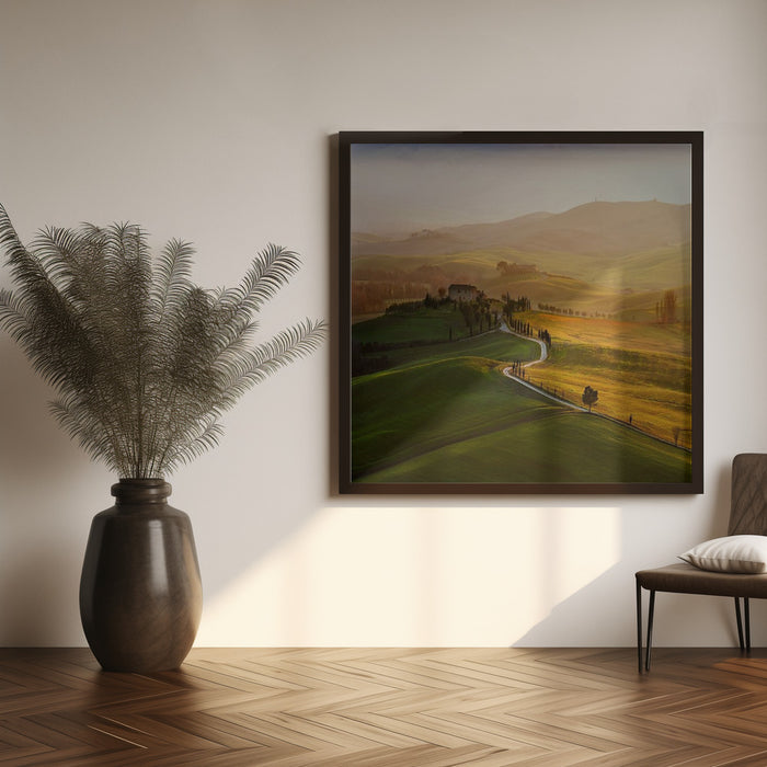 Val d\'Orcia Square Canvas Art Print